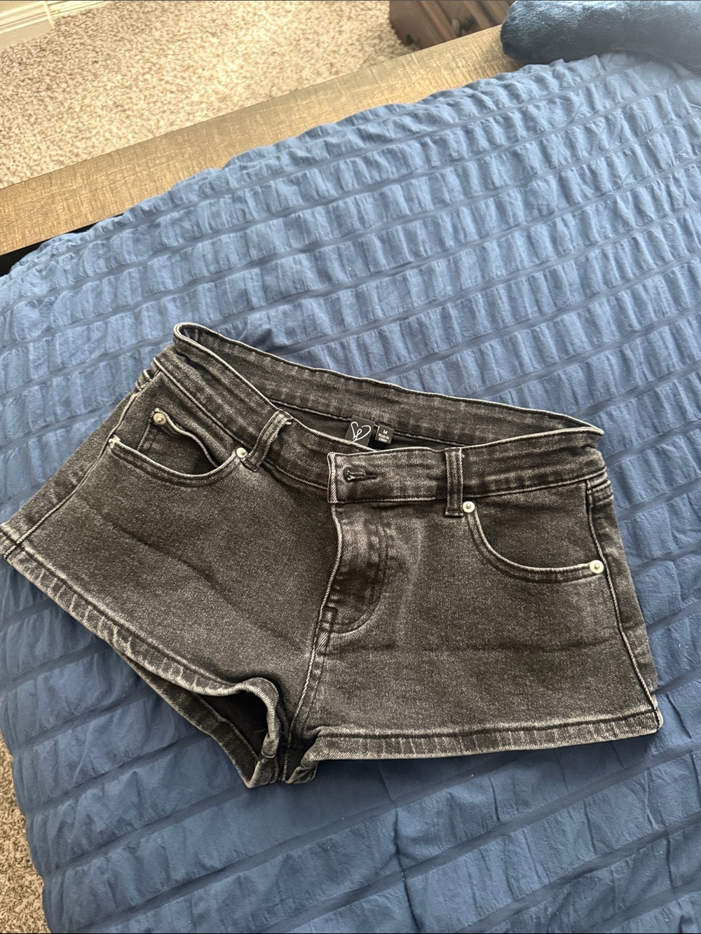 Windsor Black Washed Denim Jean Shorts